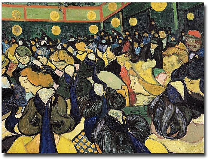 Trademark Global Vincent Van Gogh "The Dance Hall at Arles 1888" Canvas Art, 18" x 24"