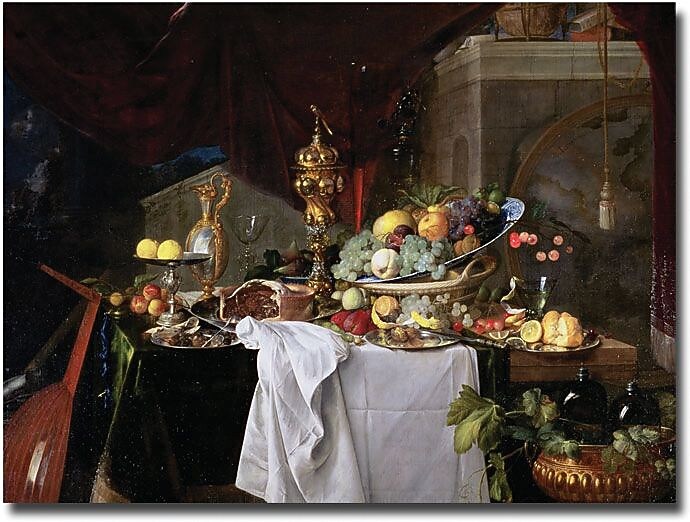 Trademark Global Jan Davidz de Heem "Still Life, 1640" Canvas Art, 35" x 47"