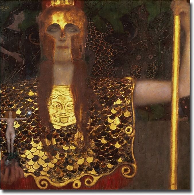 Trademark Global Gustav Klimt "Minerva" Canvas Art, 18" x 18"