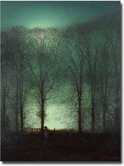 Trademark Global John Atkinson Grimshaw "Figure in the Moonlight" Canvas Art, 24" x 18"