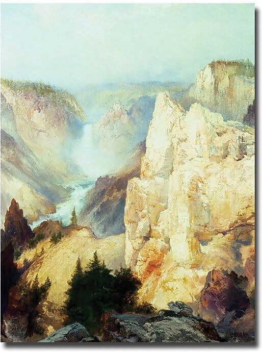 Trademark Global Thomas Moran "Grand Canyon of Yellowstone" Canvas Art, 26" x 32"