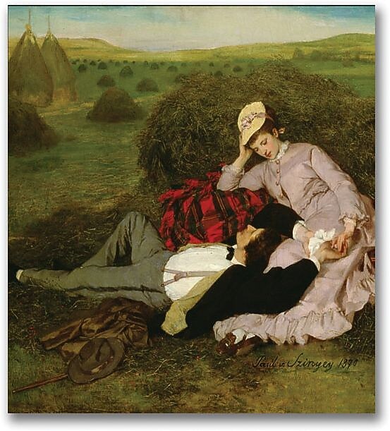 Trademark Global Pal Szinyei Merse "The Lovers 1870" Canvas Art, 24" x 24"