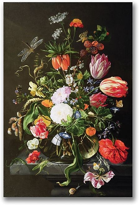Trademark Global Jan Davidsz de Heem "Still Life of Flowers" Canvas Art, 24" x 16"