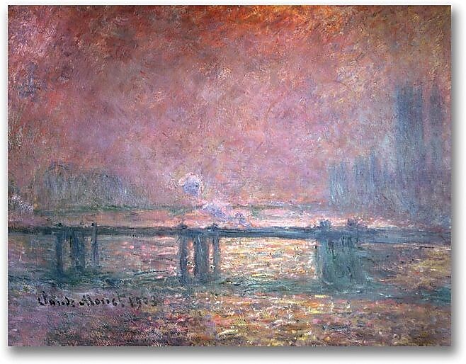 Trademark Global Claude Monet "The Thames at Charing Cross" Canvas Art, 18" x 24"