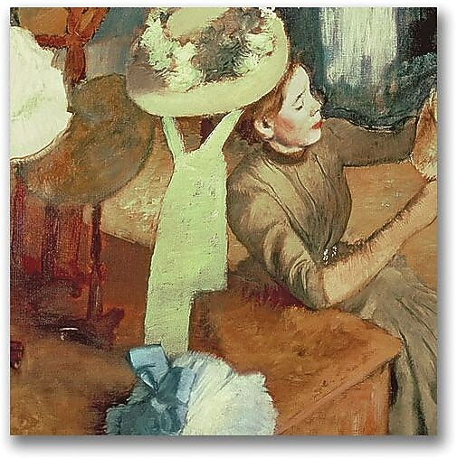 Trademark Global Edgar Degas "The Millinery Shop" Canvas Art, 24" x 24"