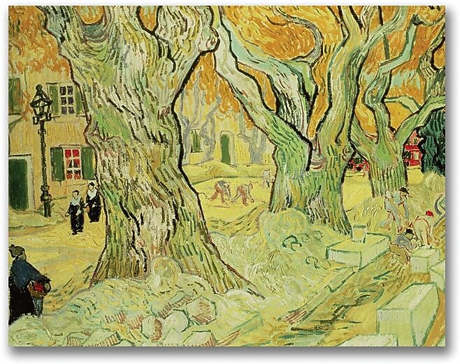 Trademark Global Vincent Van Gogh "The Road Menders, 1889" Canvas Art, 35" x 47"