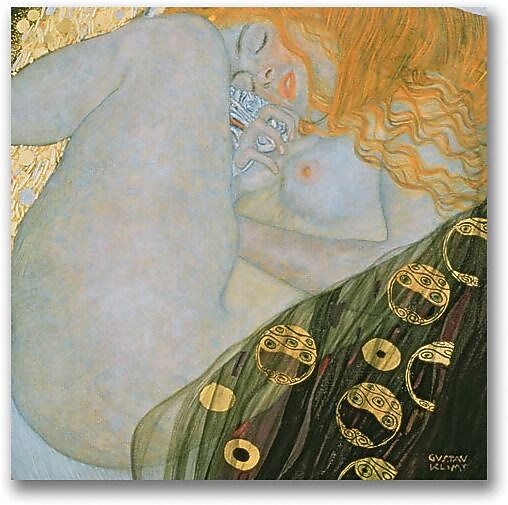 Trademark Global Gustave Klimt "Danae 1907 08" Canvas Art, 18" x 18"