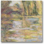 Trademark Global Claude Monet "Waterlily Pond The Bridge" Canvas Art, 18" x 18"