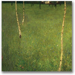 Trademark Global Gustav Klimt "Farmhouse with Birch Trees" Canvas Art, 18" x 18"