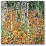 Trademark Global Gustav Klimt "The Birch Wood" Canvas Art, 18" x 18"