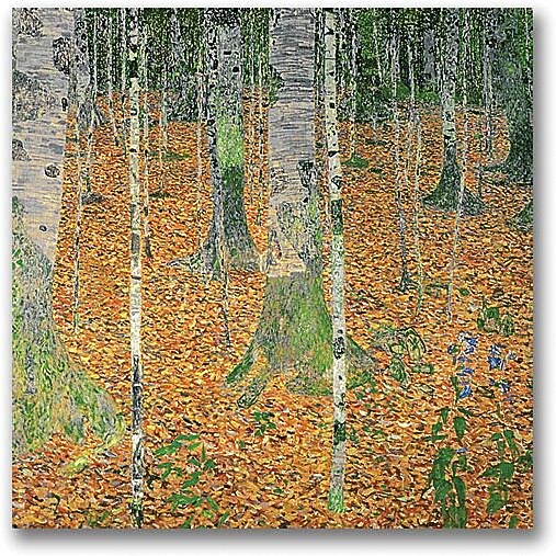 Trademark Global Gustav Klimt "The Birch Wood" Canvas Art, 18" x 18"