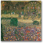 Trademark Global Gustav Klimt "Country House" Canvas Art, 18" x 18"