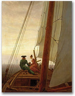 Trademark Global Caspar David Friedrich "On Board a Sailing Ship" Canvas Art, 24" x 18"