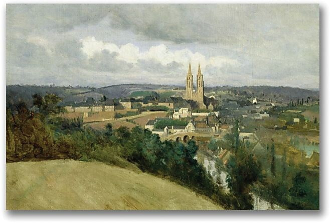 Trademark Global Jean Baptiste Corot "General View of the Town" Canvas Art, 35" x 47"