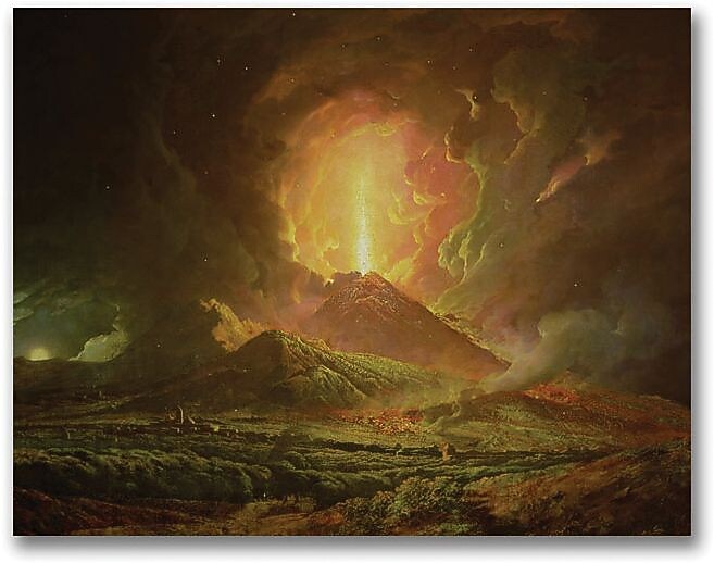 Trademark Global Joseph Wright of Derby "Eruption of Vesuvius" Canvas Art, 35" x 47"