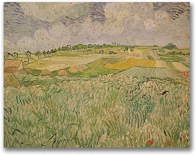 Trademark Global Vincent Van Gogh "The Plains of Auvers" Canvas Art, 18" x 24"