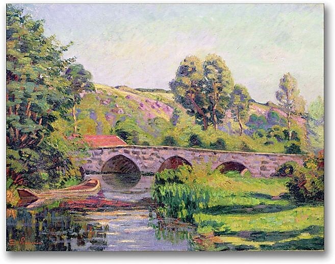 Trademark Global Jean Baptiste Guillamin "The Bridge at Boigneville" Canvas Art, 26" x 32"