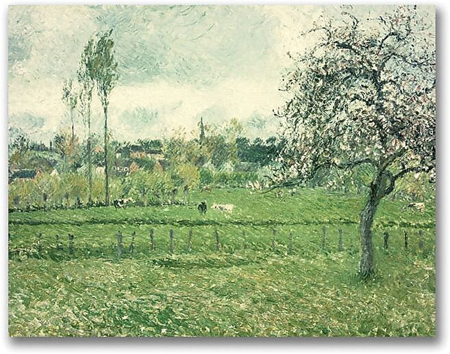 Trademark Global Camille Pissarro "Meadow at Eragny, 1885" Canvas Art, 26" x 32"