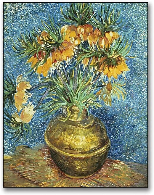 Trademark Global Vincent Van Gogh "Crown Imperial Fritillaries" Canvas Art, 24" x 18"