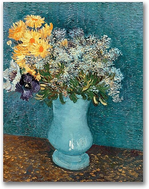 Trademark Global Vincent Van Gogh "Vase of Flowers" Canvas Art, 24" x 18"