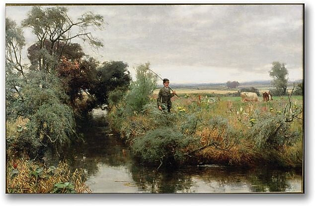 Trademark Global David Faraquharson "Off Fishing" Canvas Art, 24" x 47"