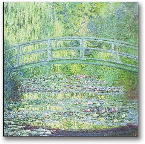 Trademark Global Claude Monet "Waterlily Pond-The Bridge II" Canvas Art, 18" x 18"