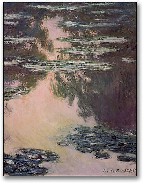 Trademark Global Claude Monet "Waterlilies with Weeping Willows" Canvas Art, 24" x 18"