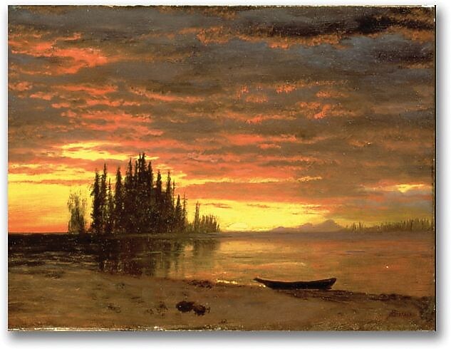Trademark Global Albert Bierstadt "California Sunset" Canvas Art, 24" x 32"