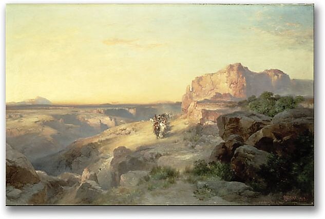Trademark Global Thomas Moran "Red Rock trail South Utah" Canvas Art, 35" x 47"