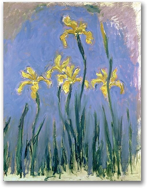 Trademark Global Claude Monet "The Yellow Irises, 1918-25" Canvas Art, 32" x 24"