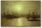 Trademark Global John Atkinson Grimshaw "Nightfall Down the Thames, 1880" Canvas Art, 16" x 24"