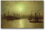 Trademark Global John Atkinson Grimshaw "Nightfall Down the Thames, 1880" Canvas Art, 30" x 47"