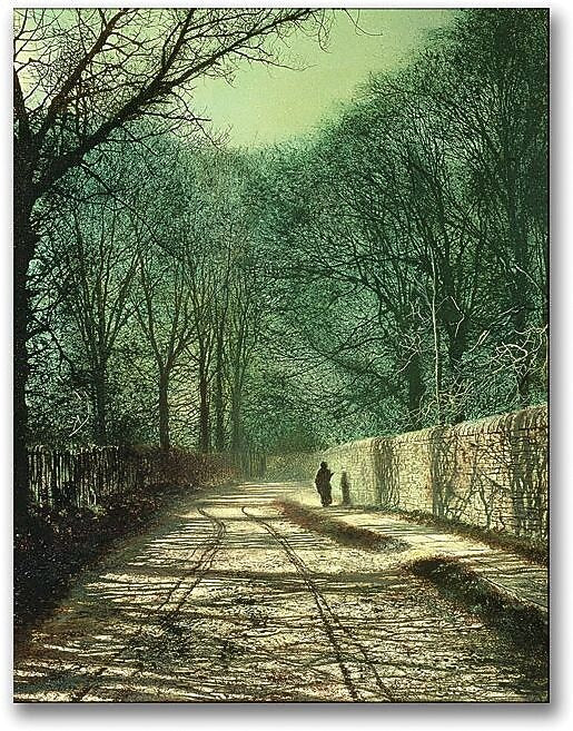 Trademark Global John Atkinson Grimshaw "Tree Shadows in the Park Wall" Canvas Art, 47" x 35"