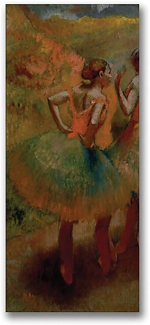 Trademark Global Edgar Degas "Dancers wearing Green Skirts" Canvas Art, 47" x 24"