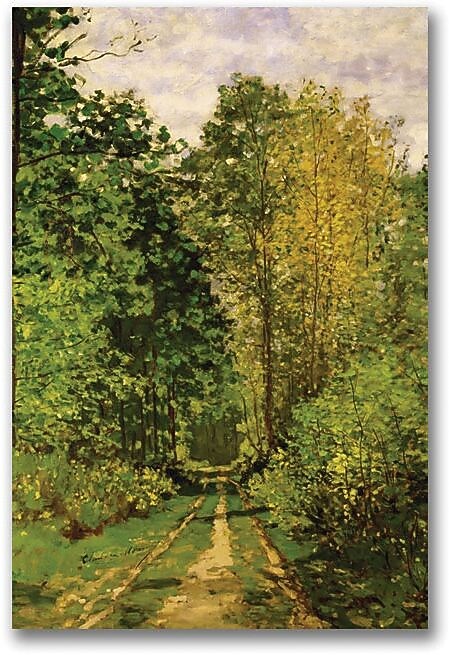 Trademark Global Claude Monet "Wooded Path, 1865" Canvas Art, 24" x 18"
