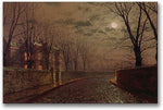 Trademark Global John Atkinson Grimshaw "Moonlit Street Scene" Canvas Art, 16" x 24"