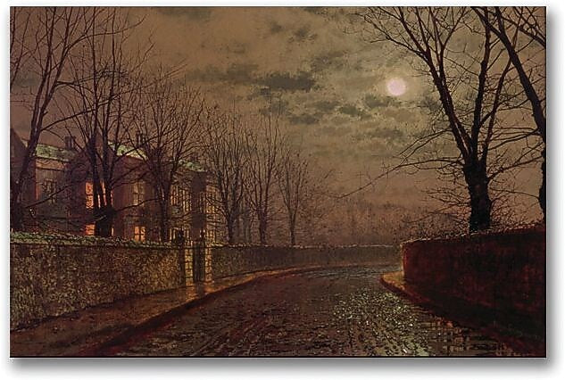 Trademark Global John Atkinson Grimshaw "Moonlit Street Scene" Canvas Art, 16" x 24"