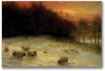 Trademark Global Joseph Farquharson "Sheep in a Winter Landscape" Canvas Art, 16" x 24"