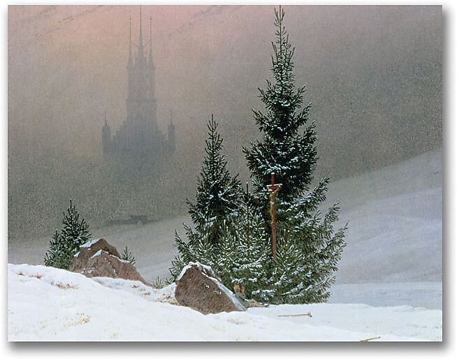 Trademark Global Caspar David Friedrich "Winter Landscape" Canvas Art, 35" x 47"