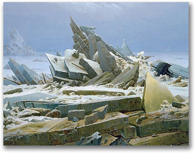 Trademark Global Caspar David Friedrich "The Polar Sea" Canvas Art, 18" x 24"