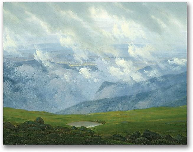 Trademark Global Caspar David Friedrich "Drifting Clouds" Canvas Art, 18" x 24"