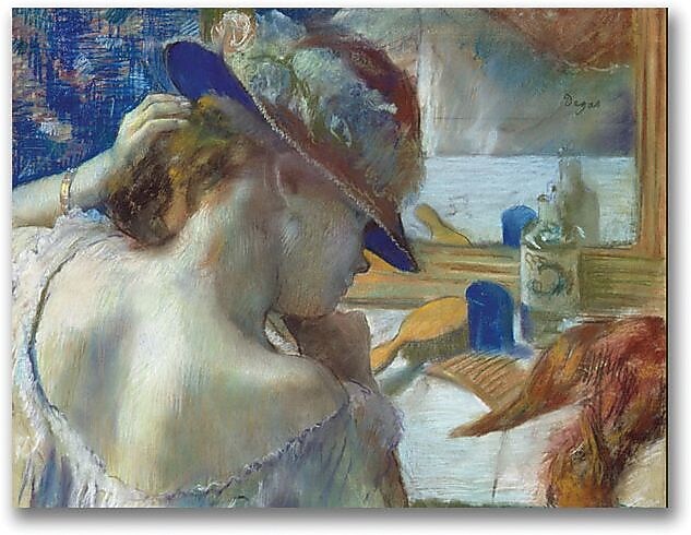 Trademark Global Edgar Degas "In Front of the Mirror" Canvas Art, 35" x 47"