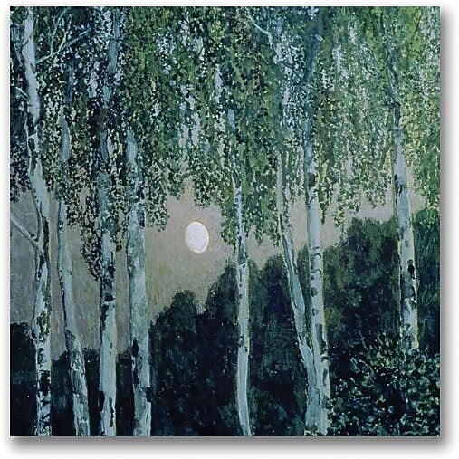 Trademark Global Aleksandr Golovin "Birch Trees" Canvas Art, 18" x 18"