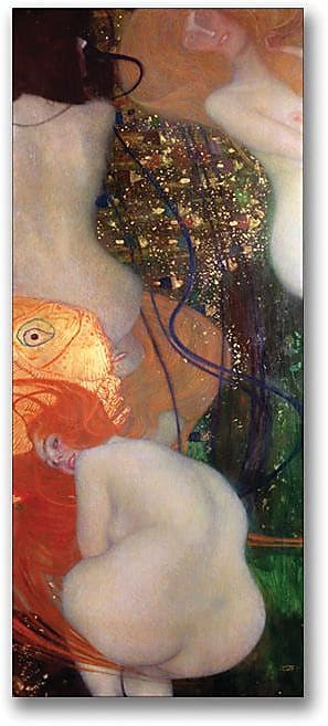 Trademark Global Gustav Klimt "Goldfish 1901 02" Canvas Art, 8" x 24"