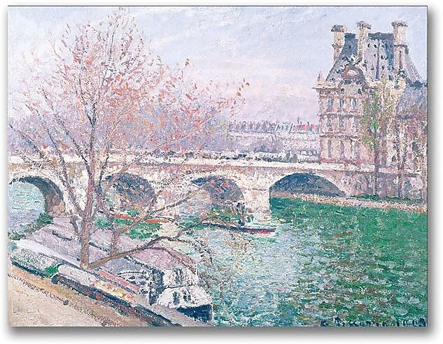 Trademark Global Camille Pissarro "The Pont-Royal And The Pavillo" Canvas Art, 18" x 24"