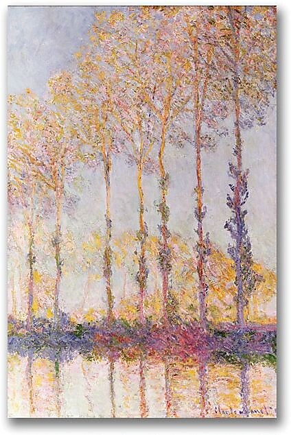 Trademark Global Claude Monet "Poplars on the Banks of the Epte" Canvas Art, 24" x 16"