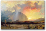 Trademark Global Thomas Moran "Sunset Vespars at the Rugged Cross" Canvas Art, 30" x 47"