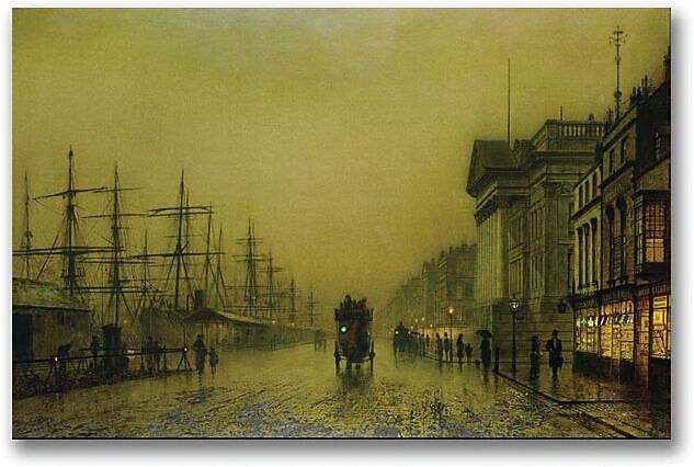 Trademark Global John Atkinson Grimshaw "Liverpool Docks Custom House" Canvas Art, 30" x 47"
