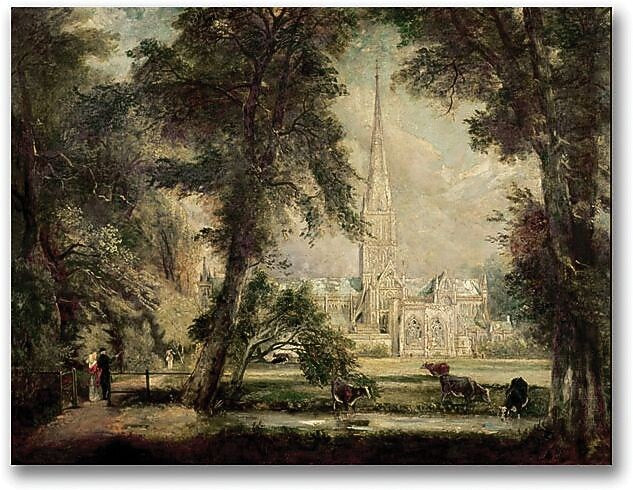 Trademark Global John Constable "Salisbury Cathedral II" Canvas Art, 24" x 32"