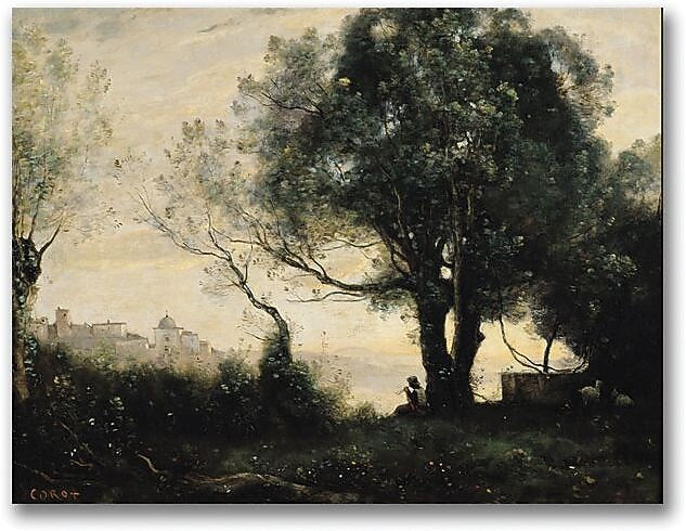 Trademark Global Jean Baptiste Corot "Souvenir of Castel Gandolfo" Canvas Art, 18" x 24"